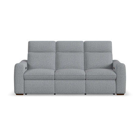 Ava Power Reclining Sofa With Power Headrest & Lumbar - Stonewash | Flexsteel
