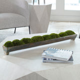 Canal Moss Centerpiece - Green / Dark Gray by Uttermost - View 2