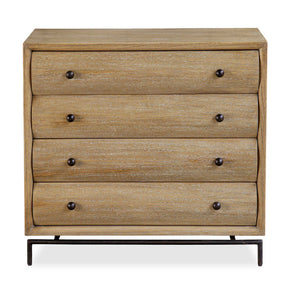 Millard Curved 4 Drawer Chest Woodtone - Light Brown by Uttermost - View 1