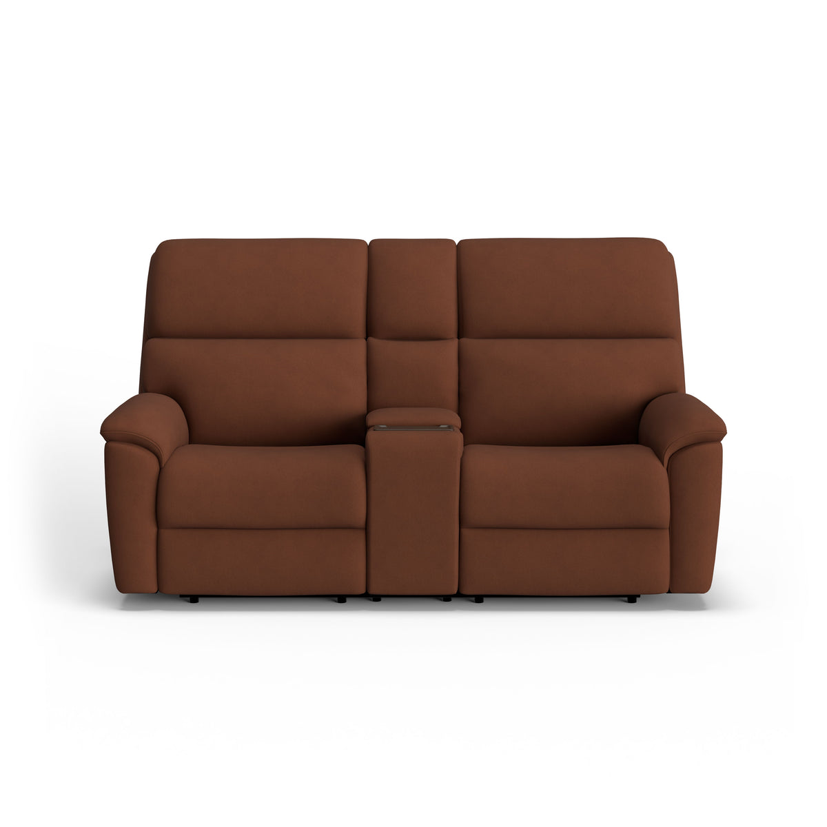 Porter Transitional Power Reclining Loveseat With Console & Power Headrests & Lumbar | Flexsteel