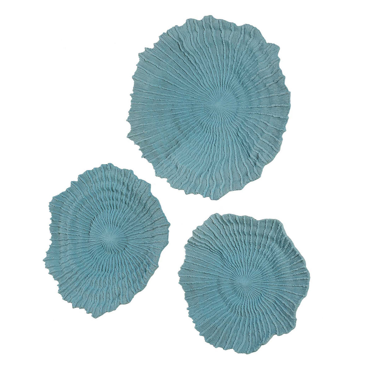 Ocean Gems Wall Decor (Set of 3) - Light Blue by Uttermost - View 4