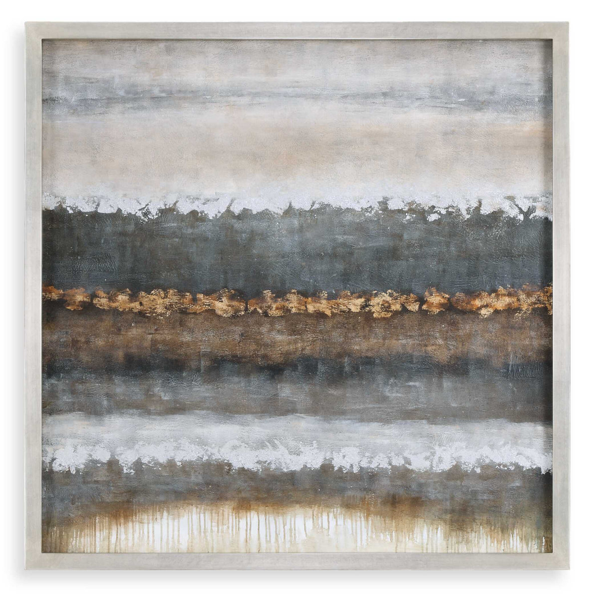 Layers Landscape Art - Silver / Light Brown by Uttermost - View 1