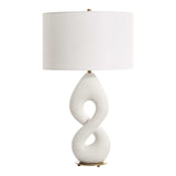 Meridian Ivory Stone Table Lamp - White by Uttermost - View 4