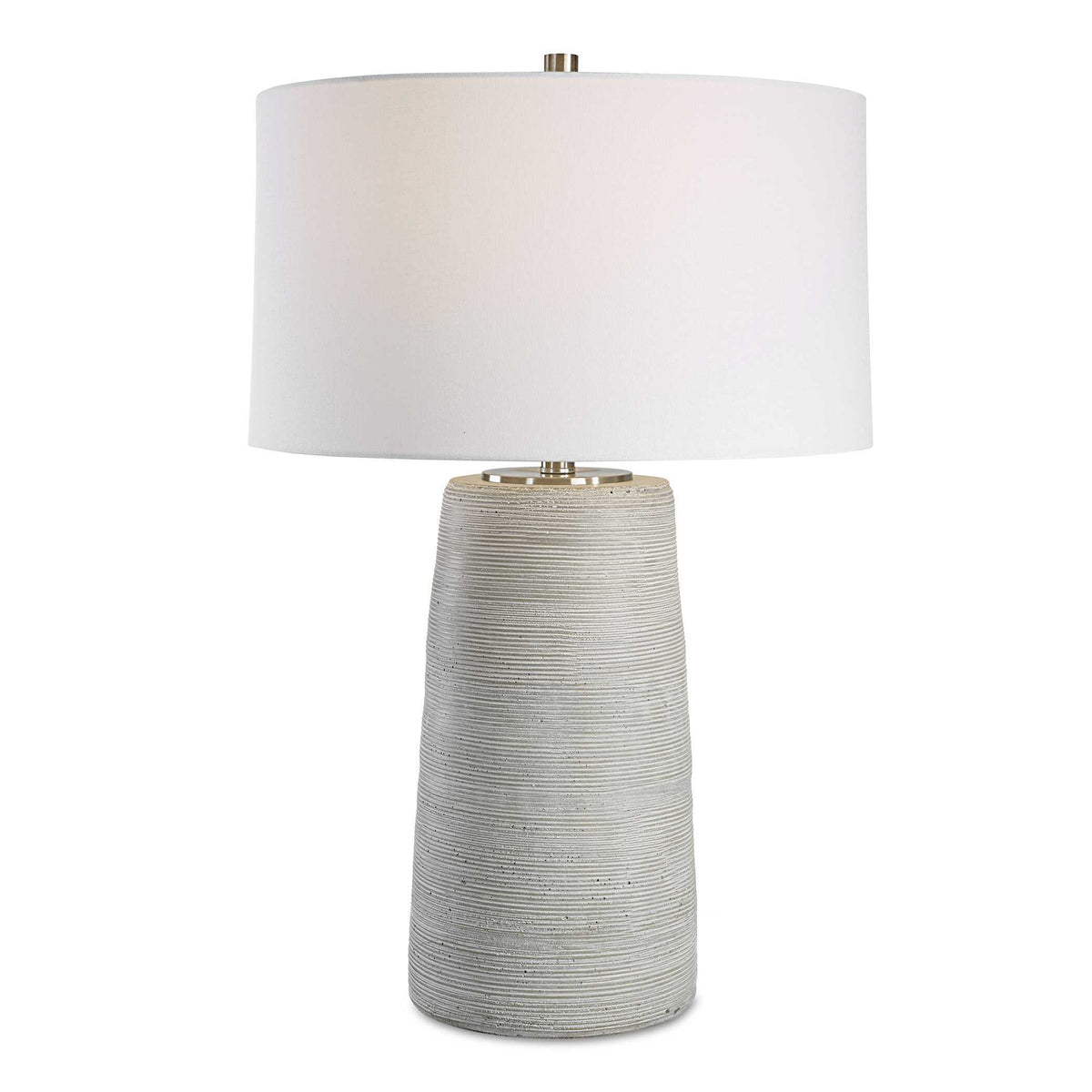 Mountainscape Table Lamp - Silver / White by Uttermost - View 1