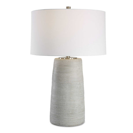 Mountainscape Table Lamp - Silver / White by Uttermost - View 1