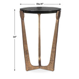 Bohdi Outdoor Accent Table Brass / Black - Gold / Black by Uttermost - View 6