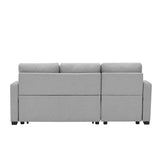 9191 Light gray pull - out storage sofa | Home Elegance USA