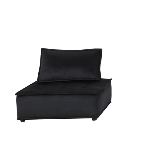 Anna 160' Black Velvet 6-Seater U-Shape Modular Sectional Sofa - sold by Home Elegance USA