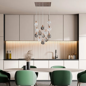 Lustre Square Chandelier // Bronze  | Finesse - sold by Home Elegance USA
