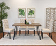 Ashford 5-Piece Dining Set, Hairpin Dining Table with 4 Chairs, 4 Color Options - sold by Home Elegance USA