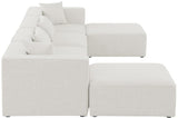 Cube - Modular Sectional 6 Piece - Cream - Fabric - 630Cream - Sec6B - Home Elegance USA - 4