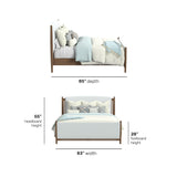 Verona King Upholstered Bed - White / Light Brown | Flexsteel