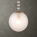 Ripple 1 Light Frost Glass Pendant - Gold by Uttermost - View 2