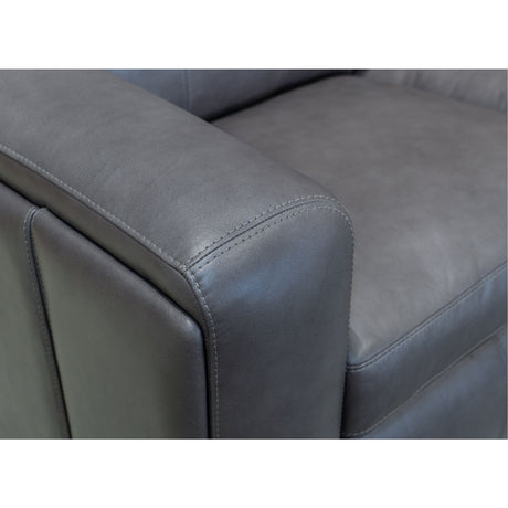 Wyatt Power Reclining Sofa With Power Headrests & Lumbar - Gunmetal | Flexsteel