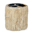 Arco Petrified Wood Top Accent Table Black / White - Beige by Uttermost - View 1