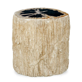 Arco Petrified Wood Top Accent Table Black / White - Beige by Uttermost - View 1