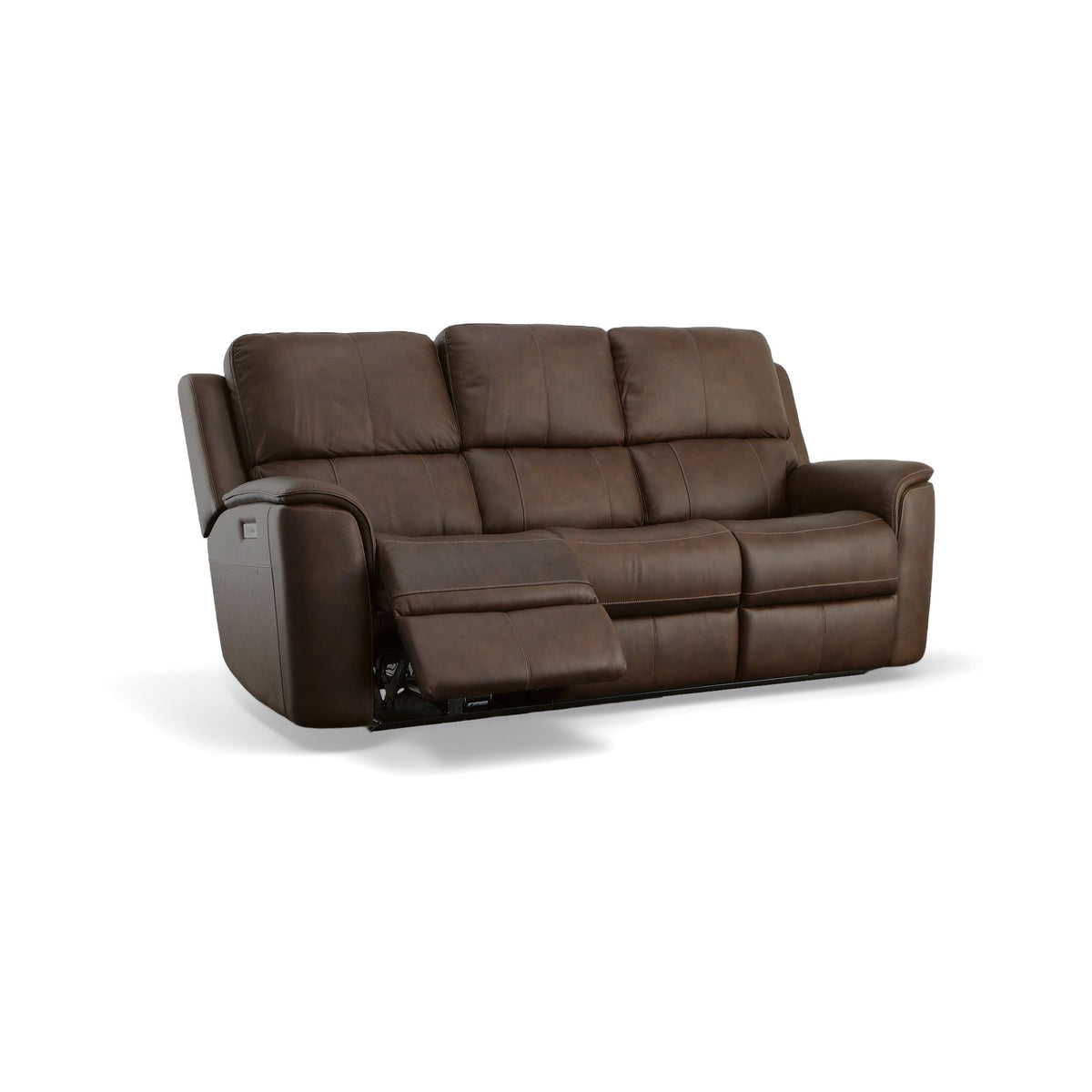 Henry Power Reclining Sofa With Power Headrests & Lumbar - Burnt Umber | Flexsteel