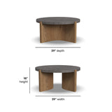 Eclipse Round Coffee Table - Light Brown / Dark Gray | Flexsteel