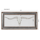Western Skull Mount Print - Silver by Uttermost - View 3