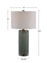 Callais Crackled Table Lamp Aqua - Green / Beige by Uttermost - View 11
