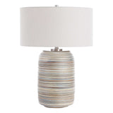 Prospect Ceramic Large Table Lamp - Gray by Uttermost - View 4