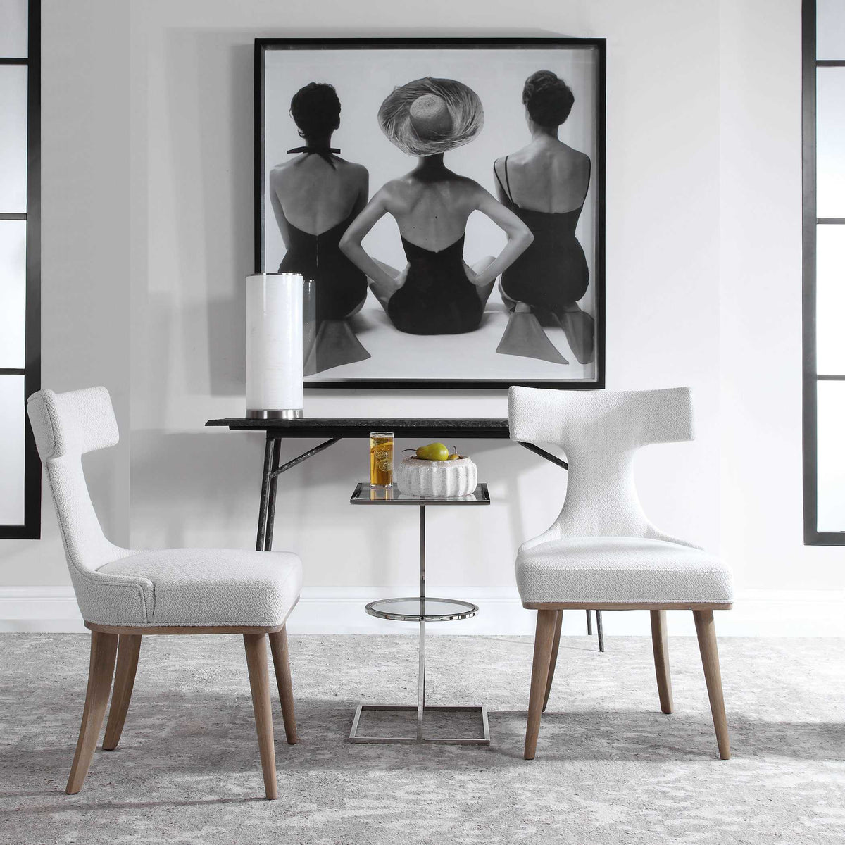 Klismos Accent Chair (Set of 2) - White by Uttermost - View 2