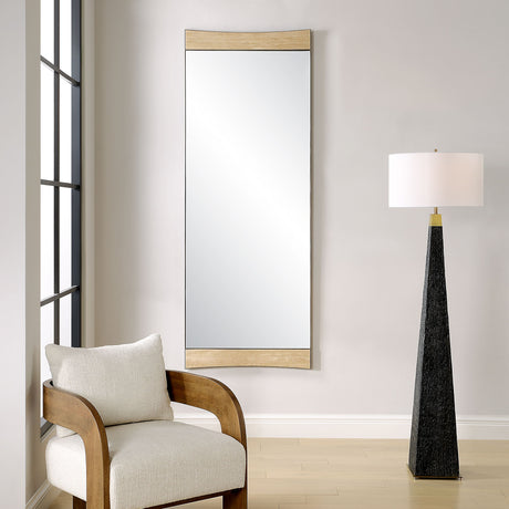 Russo Oversized Modern Mirror - Light Brown by Uttermost - View 2