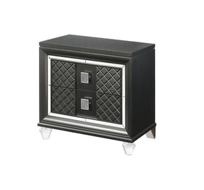 Sawyer Metallic Gray Finish Nightstand