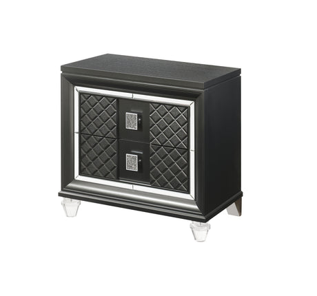 Sawyer Metallic Gray Finish Nightstand