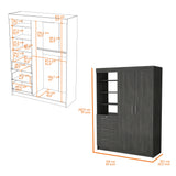 Tempe 3 Drawers Armoire, 3-Tier Shelf, 2-Door - sold by Home Elegance USA