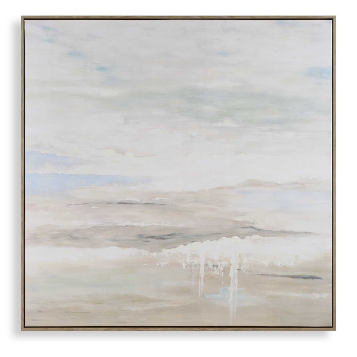 Gravity Abstract Landscape Art Black / Blue / Bronze / Gray / White / Woodtone - Blue / Light Brown by Uttermost - View 1