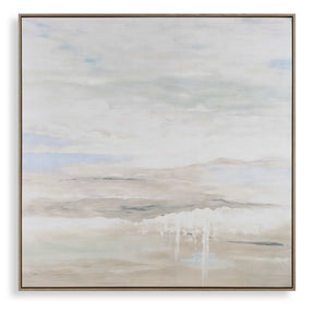 Gravity Abstract Landscape Art Black / Blue / Bronze / Gray / White / Woodtone - Blue / Light Brown by Uttermost - View 1