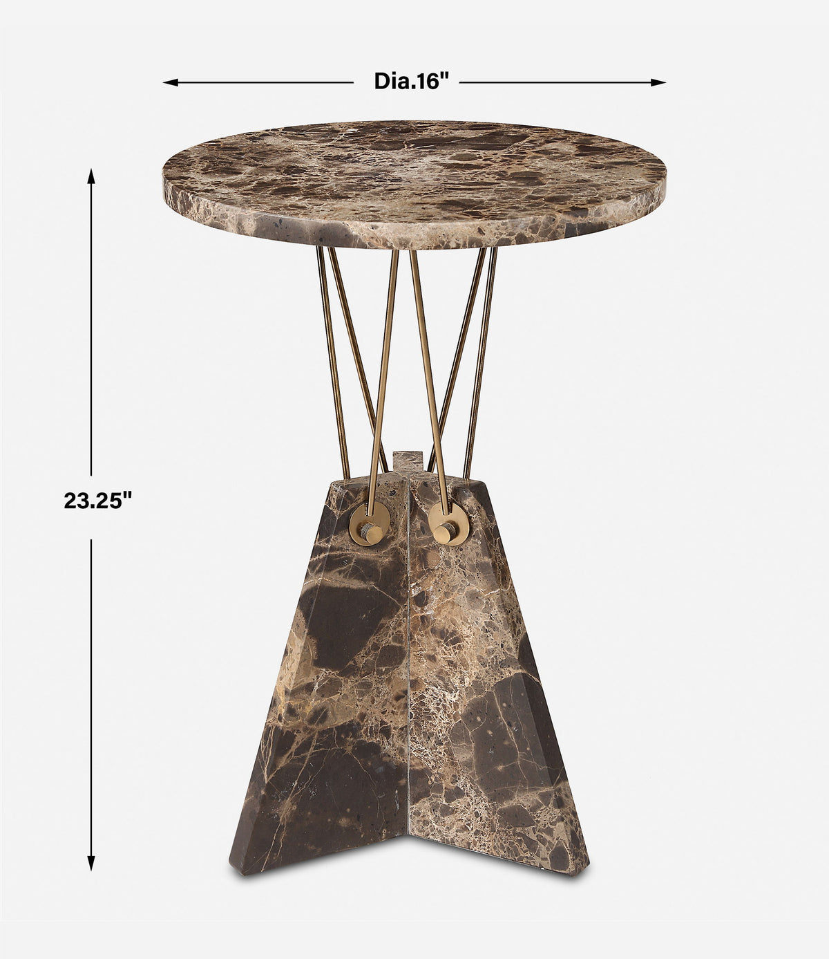 Levitate Marble Accent Table - Dark Brown by Uttermost - View 7
