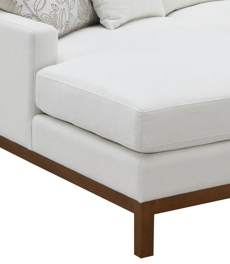 Valiant Ivory Chenille Sectional Sofa W/4 Pillows - sold by Home Elegance USA