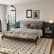 Modern King Bed Frame Set with 2 Nightstands, Light Gray Wood Platform Bed with Headboard and Matching Bedside Tables for Bedroom