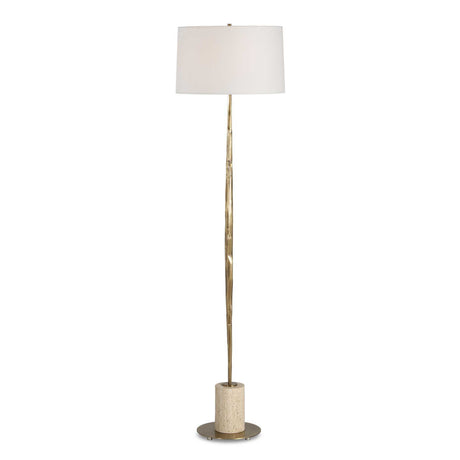 Halen Brass Floor Lamp - Gold by Uttermost - View 1