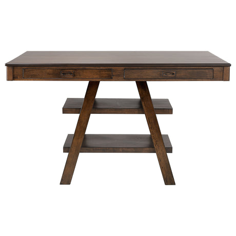 Ferrara Brown and Walnut 5-piece Counter Height Dining Set - sold by Home Elegance USA