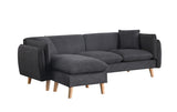 Brayden Dark Gray Fabric Sectional Sofa Chaise | Home Elegance USA