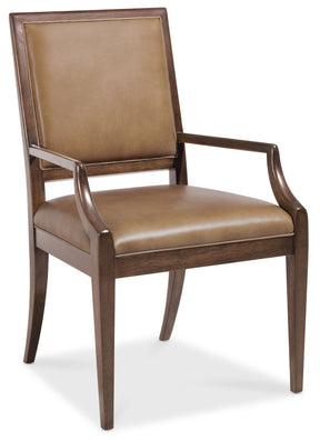 Archives Leather Arm Chair - Light Brown by Hooker Furniture - View 1