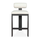 Bolster Back Outdoor Bar Stool - White / Black by Uttermost - View 1