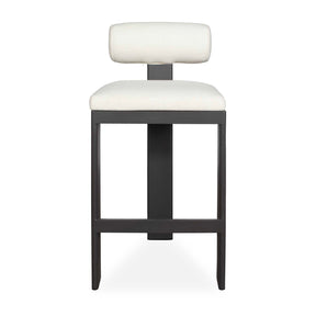 Bolster Back Outdoor Bar Stool - White / Black by Uttermost - View 1