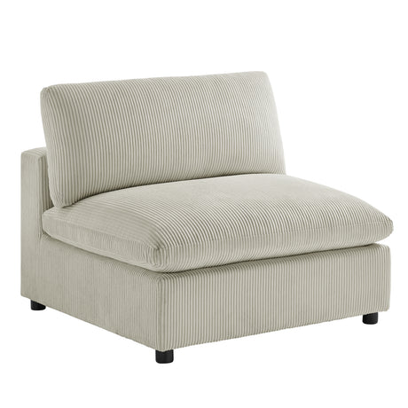 Chelsea Modular 6-Piece Sectional in Beige with Plush Polyester Upholstery - sold by Home Elegance USA