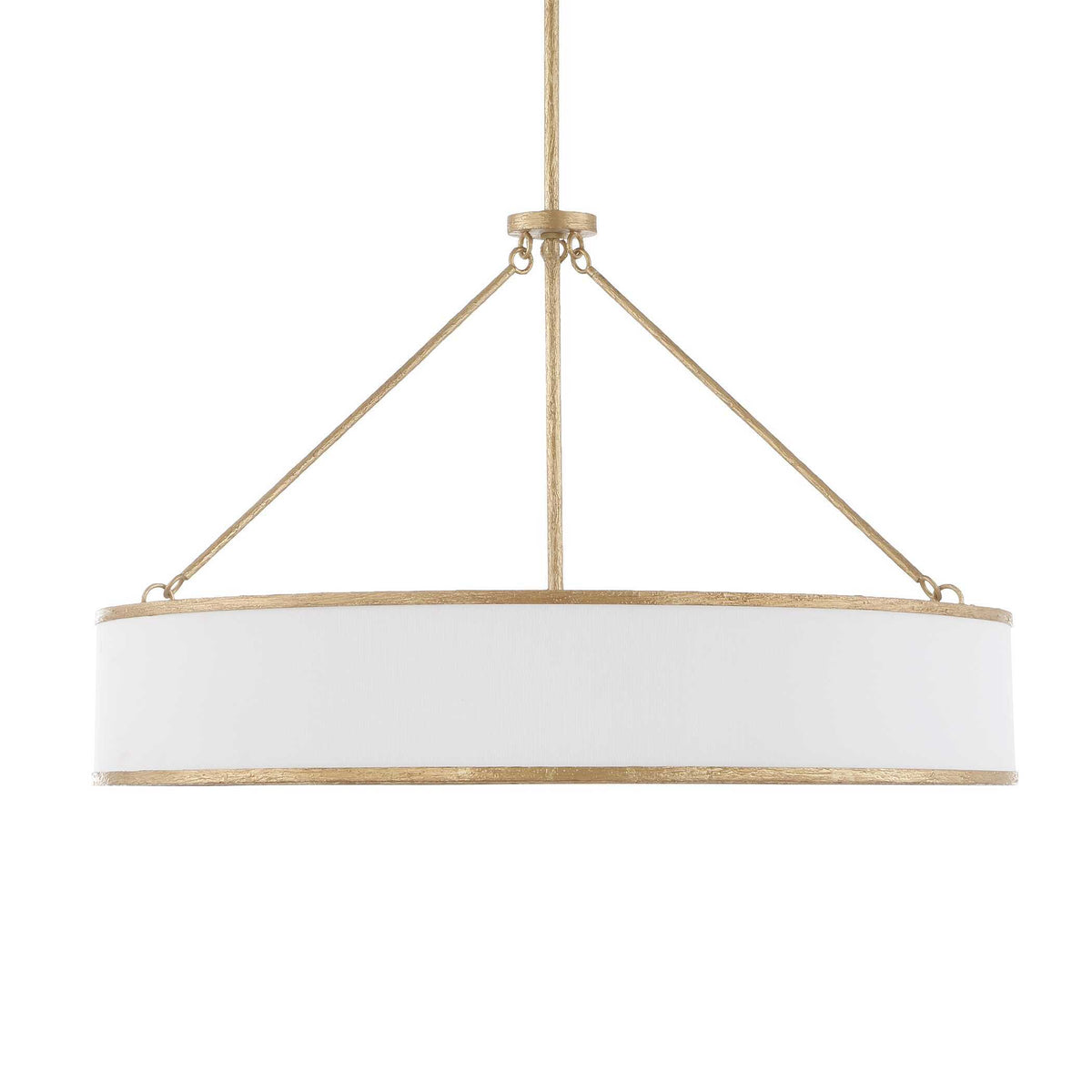 Algiers 8 Light Drum Pendant - Gold / White by Uttermost - View 8