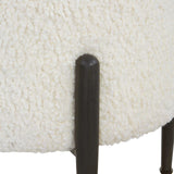 Arles Shearling Ottoman - White / Black by Uttermost - View 5
