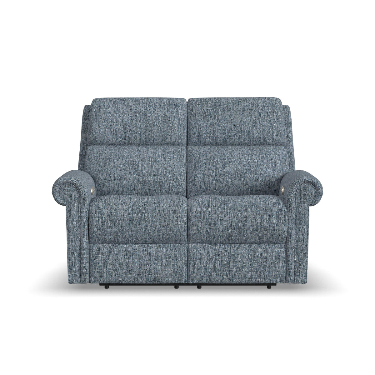 Bernard Power Reclining Loveseat With Power Headrest & Lumbar, Nailhead Trim | Flexsteel