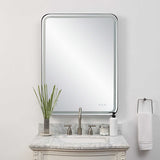Crofton Lighted Large Mirror - Black by Uttermost - View 3
