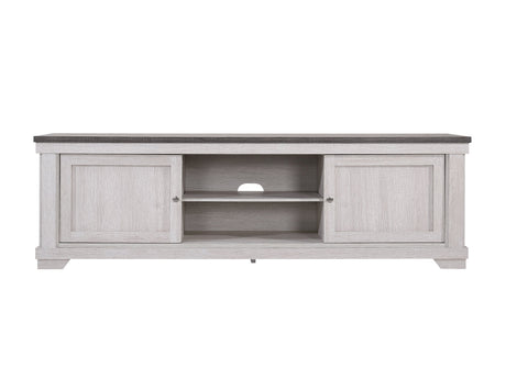 1pc Contemporary Entertainment Console TV Stand Weathered Wood Finish Living Room Furniture - sold by Home Elegance USA