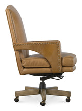 Rochelle Executive Swivel Tilt Chair - Light Brown by Hooker Furniture - View 6