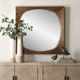 Garonne Square Walnut Mirror - Dark Brown by Uttermost - View 2