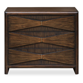 Bowtie 3 Drawer Mid-Century Chest - Dark Brown by Uttermost - View 1